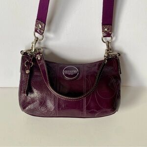 Coach Deep Purple Patent Leather Shoulder Bag